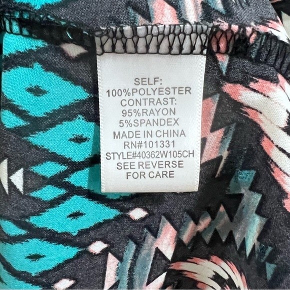 Open criss cross back black and tribal print maxi dress size medium - Picture 8 of 8